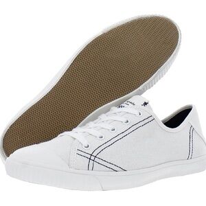 NIB Kate Spade Tennison Canvas Low Top Sneakers in Optic White / blazer blue